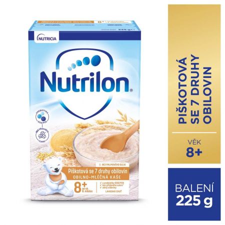 NUTRILON Pronutra® Piškotová kaše se 7 druhy obilovin 225g, 8