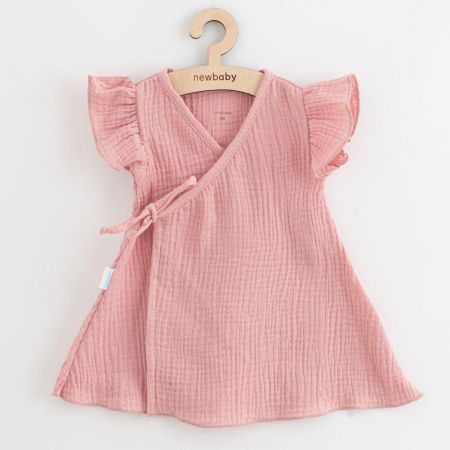 Letní kojenecké mušelínové šaty New Baby Soft dress růžová Růžová 56 (0-3m)