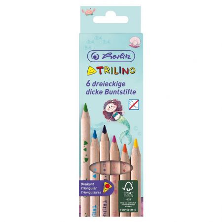 Herlitz Pastelky Trilino, 6ks, Mořská panna