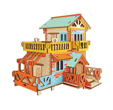 Woodcraft construction kit | Woodcraft Dřevěné 3D puzzle Venkovská chata DS61031281