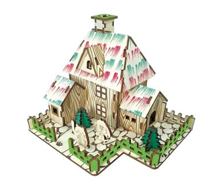 Woodcraft construction kit | Woodcraft Dřevěné 3D puzzle Čarodějnická chýše DS77664091