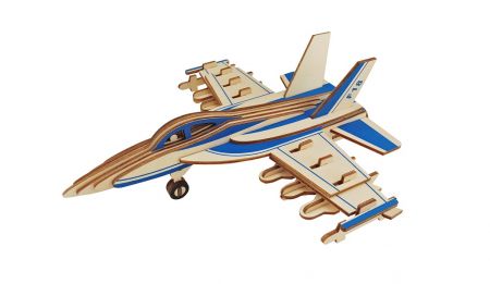 Woodcraft construction kit | Woodcraft Dřevěné 3D puzzle Bojové letadlo F18 DS93785258