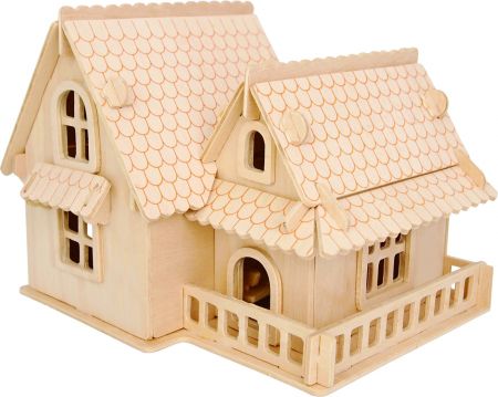 Woodcraft construction kit Woodcraft Dřevěné 3D puzzle Evropská vila A