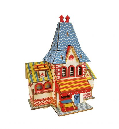 Woodcraft construction kit Woodcraft Dřevěné 3D puzzle Květinářství