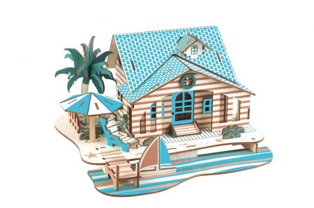 Woodcraft construction kit | Woodcraft Dřevěné 3D puzzle Vila na Bali DS97249812