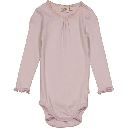 Wheat kojenecké body s dlouhým rukávem 9106 - soft lilac Velikost: 92 Bavlna, modal