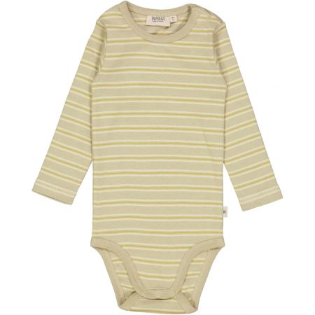 Wheat kojenecké body s dlouhým rukávem 9103 - sunny stripe Velikost: 68 Biobavlna