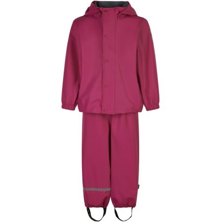 Mikk-Line souprava do deště se šlemi 33145 Fuchsia Red Velikost: 92 Voděodolné, reflexní prvek