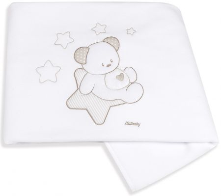 Italbaby fleecová deka do postýlky Sweet Star 110x150cm Barva: Růžová