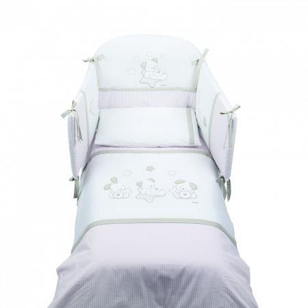Italbaby Sweet Star mantinel s ložním prádlem růžový
