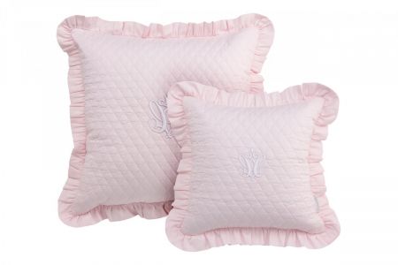 Caramella Baby Pink malý dekorační polštář s logem růžový