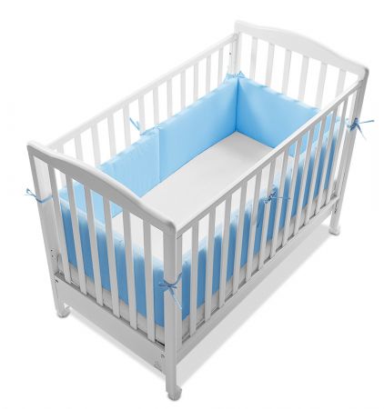 Italbaby extra dlouhý mantinel do postýlky 420x40cm Barva: Modrá