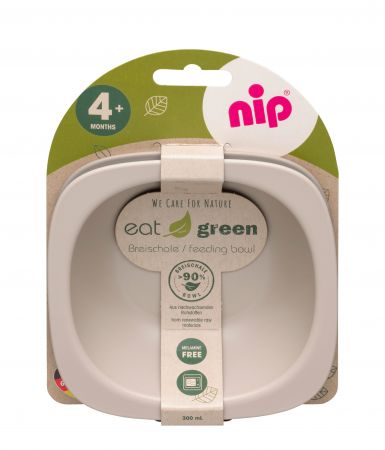 NIP GREEN line miska, 2ks, grey/grown