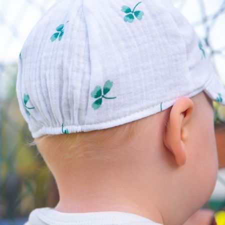 ESITO Dětská kšiltovka Mušelín trojlístek - XXL / bílá