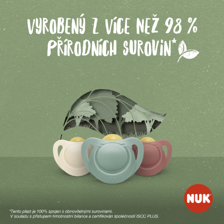 NUK For Nature Latexový dudlík (0-6m.) 2 ks