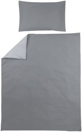 Meyco Povlečení 100x135 cm - Uni grey/light grey