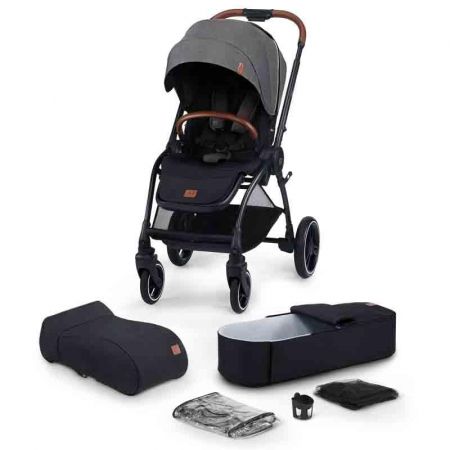 KINDERKRAFT Kočárek sportovní Evolution Cocoon 2v1 Platinum Grey