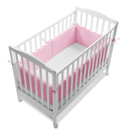 Italbaby extra dlouhý mantinel do postýlky 420x40cm Barva: Růžová