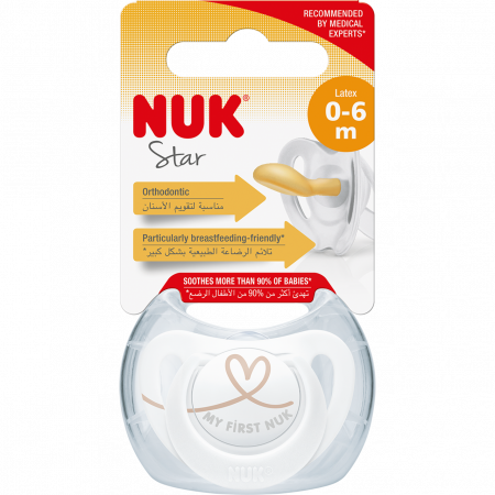 NUK Dudlík Star latexový dudlík 0-6 m.