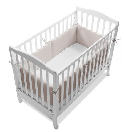 Italbaby extra dlouhý mantinel do postýlky 420x40cm Barva: Šedá