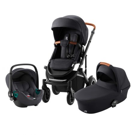 BRITAX Set kočárek Smile III + hluboká korba + autosedačka Baby Safe iSense, Fossil Grey Varianta: Fossil Grey