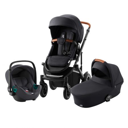 BRITAX Set kočárek Smile III + hluboká korba + autosedačka Baby Safe 3 i-Size, Fossil Grey Varianta: Fossil Grey