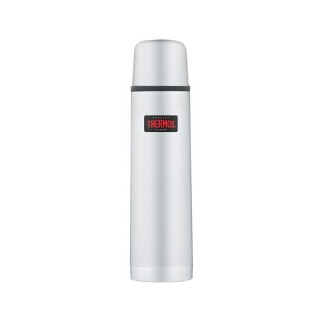 Thermos Termoska s tlačítkovým uzávěrem a šálkem - nerez