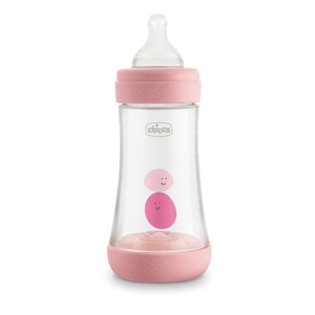 CHICCO Láhev kojenecká Perfect 5 silikon 240 ml dívka