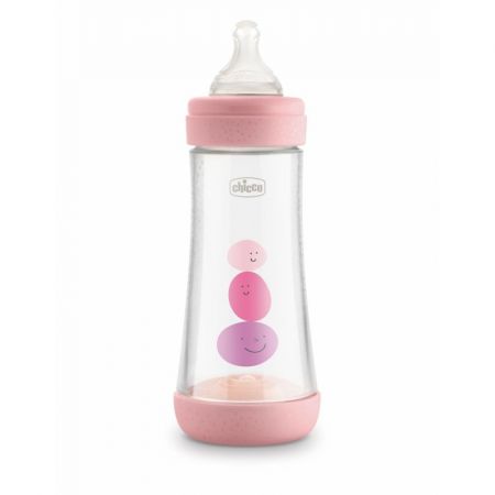 CHICCO Láhev kojenecká Perfect 5 silikon 300 ml dívka