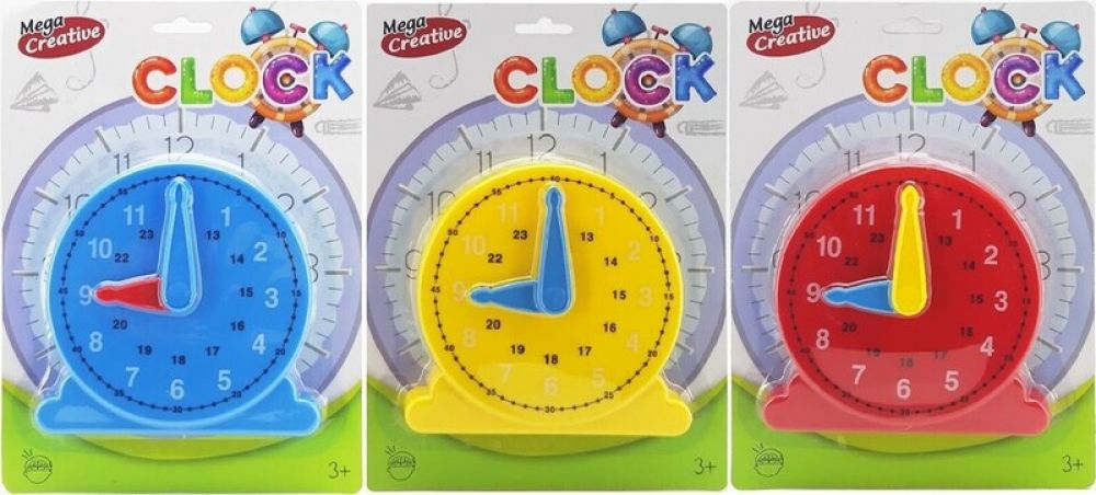 MEGA CREATIVE - Hodiny na učení 13,5 cm, Mix Produktů
