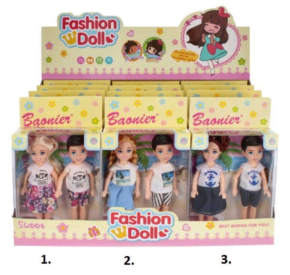 MEGA CREATIVE - Panenka Fashion Doll 15cm, 2ks, Mix Produktů