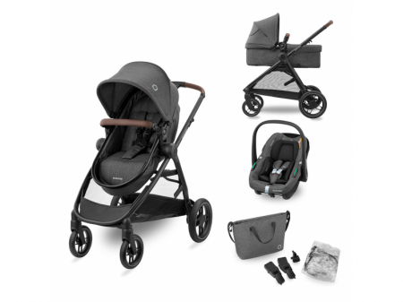 MAXI-COSI - Zelia S Trio kočárek 3v1 Dark Grey