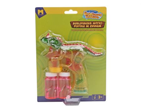 MAC TOYS - Bublifuková pistole dinosaurus se zvukem