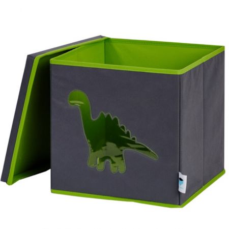 LOVE IT STORE IT - Úložný box na hračky s krytem a okénkem - dinosaurus