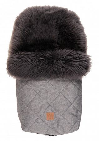 KAISER - Fusak Nelly Lammfell - vysoká kožešina Early Grey - Anthracite Melange