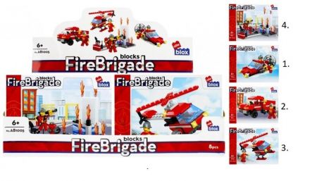 EURO-TRADE - Stavebnice Alleblox FireBrigade 98-104ks/4druhy, Mix produktů