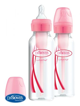 DR.BROWNS - Láhev antikolik Options+ úzká 2x250ml plast růžová (SB82305)