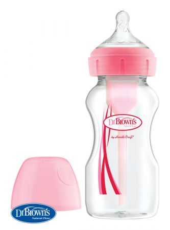 DR.BROWNS - Láhev antikolik Options+ široké hrdlo 270ml plast růžová (WB91601)