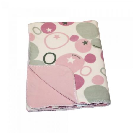 DELTA BABY - Doomoo DREAM deka 100x150 fleece, DW62 Stones Pink