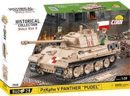 COBI - II WW Panzer V Panther PUDEL, 840 k, 2 f