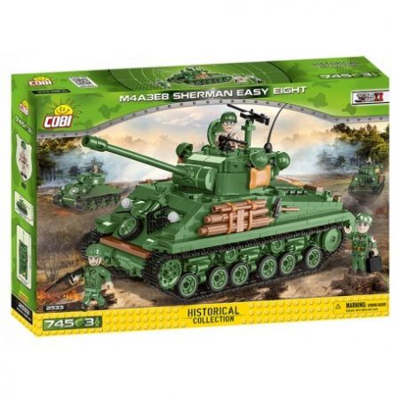 COBI - II WW M4A3E8 Sherman Easy Eight, 745 k, 3 f