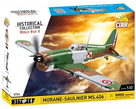 COBI - 5724 II WW Morane-Saulnier MS.406, 1:32, 317 k, 1 f