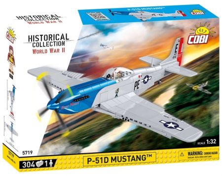 COBI - 5719 II WW P-51D Mustang, 1:32, 300 k, 1 f