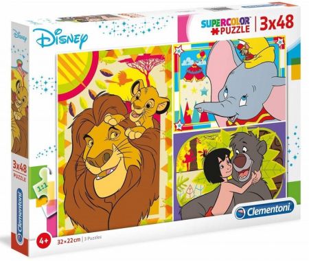 CLEMENTONI - Puzzle 3x48 Disney pohádky