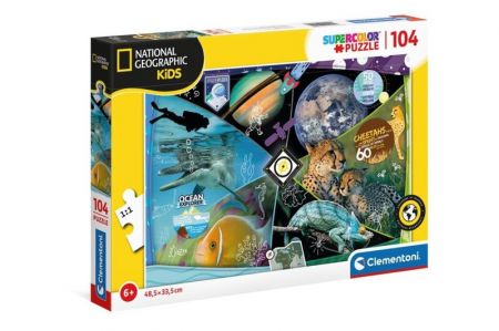 CLEMENTONI - Puzzle 104 National Geographic Kids