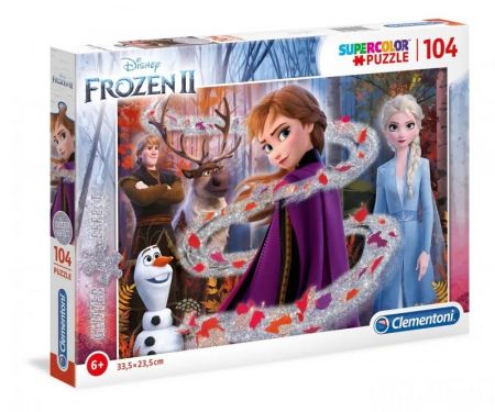 CLEMENTONI - Puzzle 104 Frozen s glitry