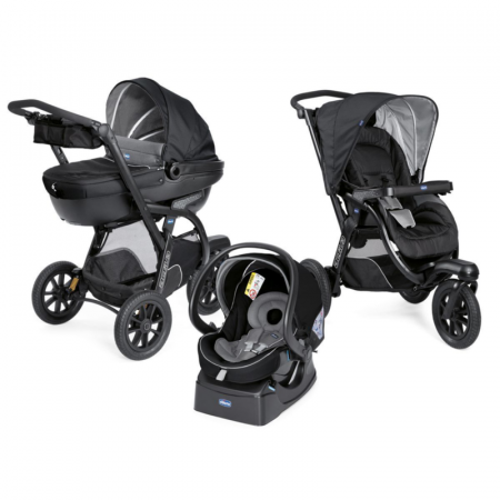 CHICCO - Kočárek trojkombinace Trio Activ3 Jet Black