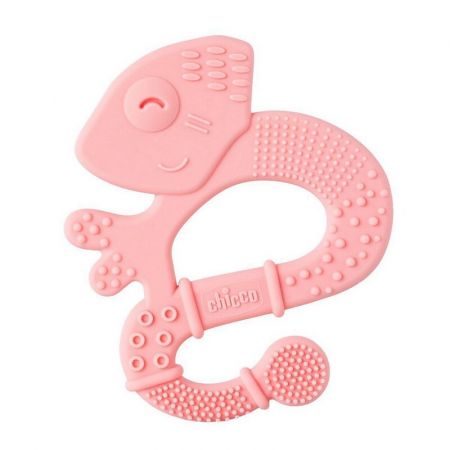 CHICCO - Kousátko silikonové Super Soft Chameleon růžový 2m+