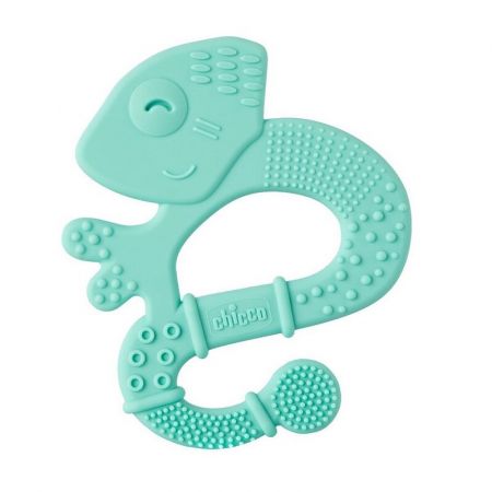 CHICCO - Kousátko silikonové Super Soft Chameleon modrý 2m+