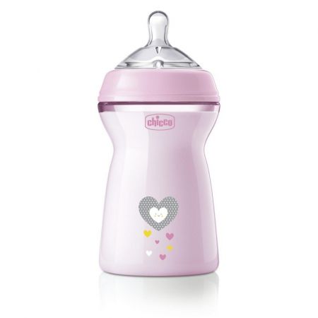 CHICCO - Láhev kojenecká Natural Feeling 330 ml dívka 6m+